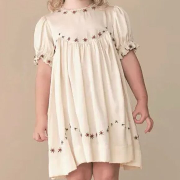❤️ DOEN HERITAGE 2T SUKI SILK EASTER PARTY DRESS VINTAGE INSPIRED EMBROIDERED - Picture 6 of 10